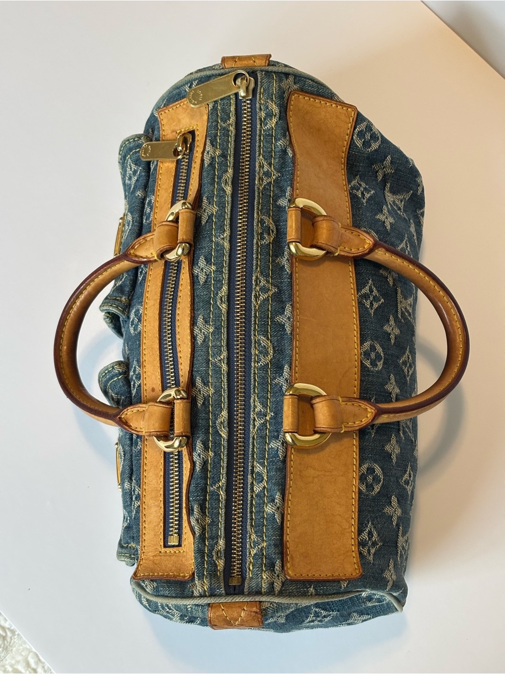 2005 Vintage Louis Vuitton Denim Neo Speedy - Picture 6 of 9